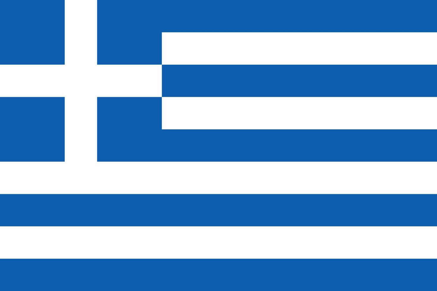 Grecia semplice bandiera corretta taglia, proporzione, colori. vettore
