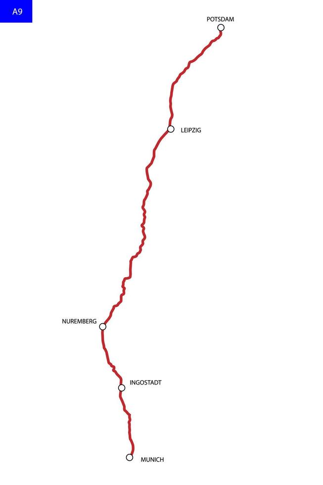 strada carta geografica di Germania vettore