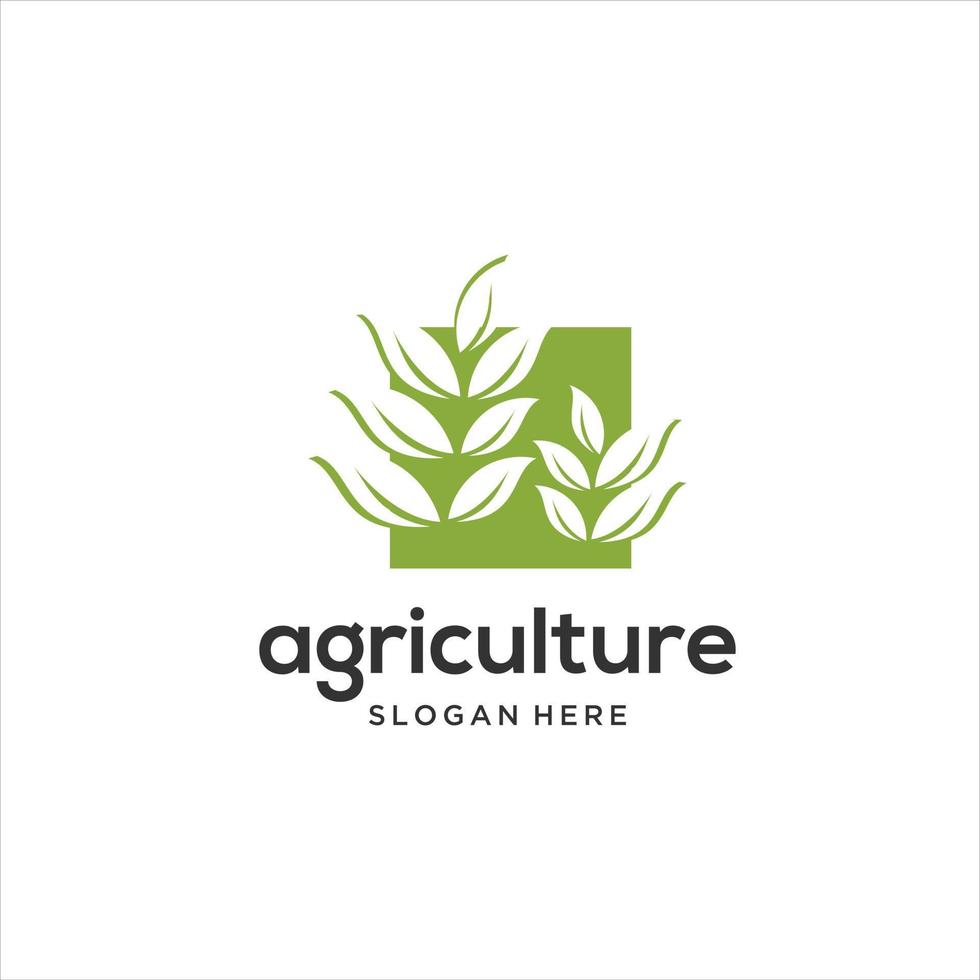 agricoltura logo modello design. icona, cartello o simbolo. agricoltura, natura, ecologia. vettore piatto design