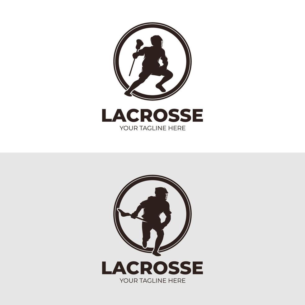 lacrosse sport logo design vettore