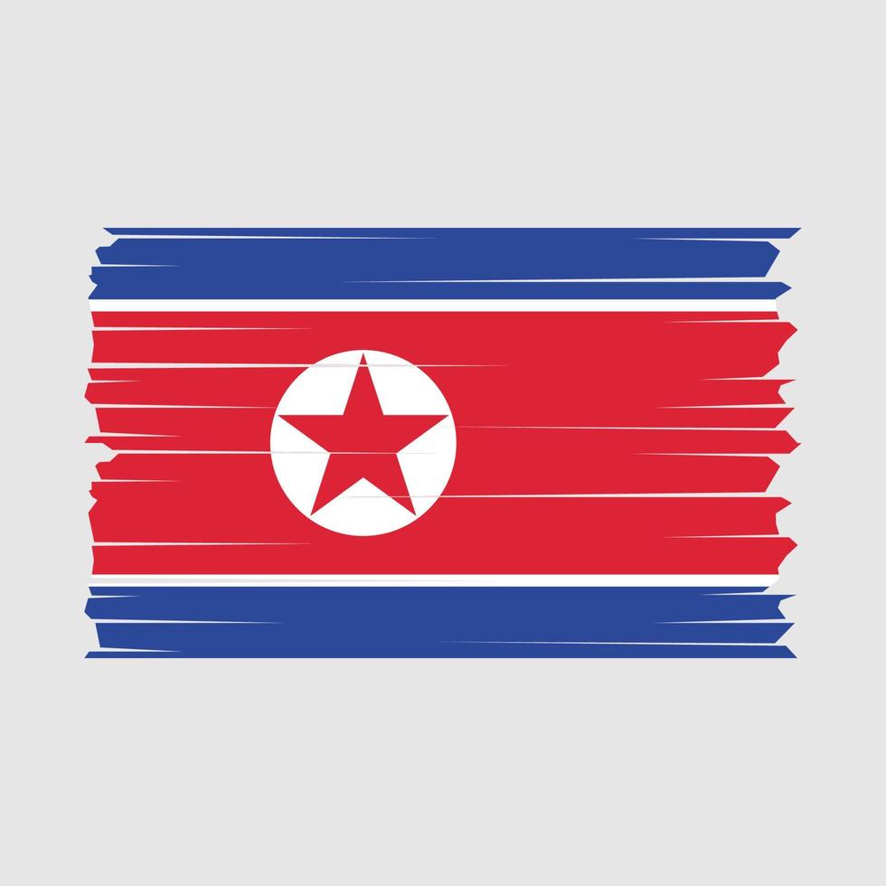 vettore di bandiera della corea del nord