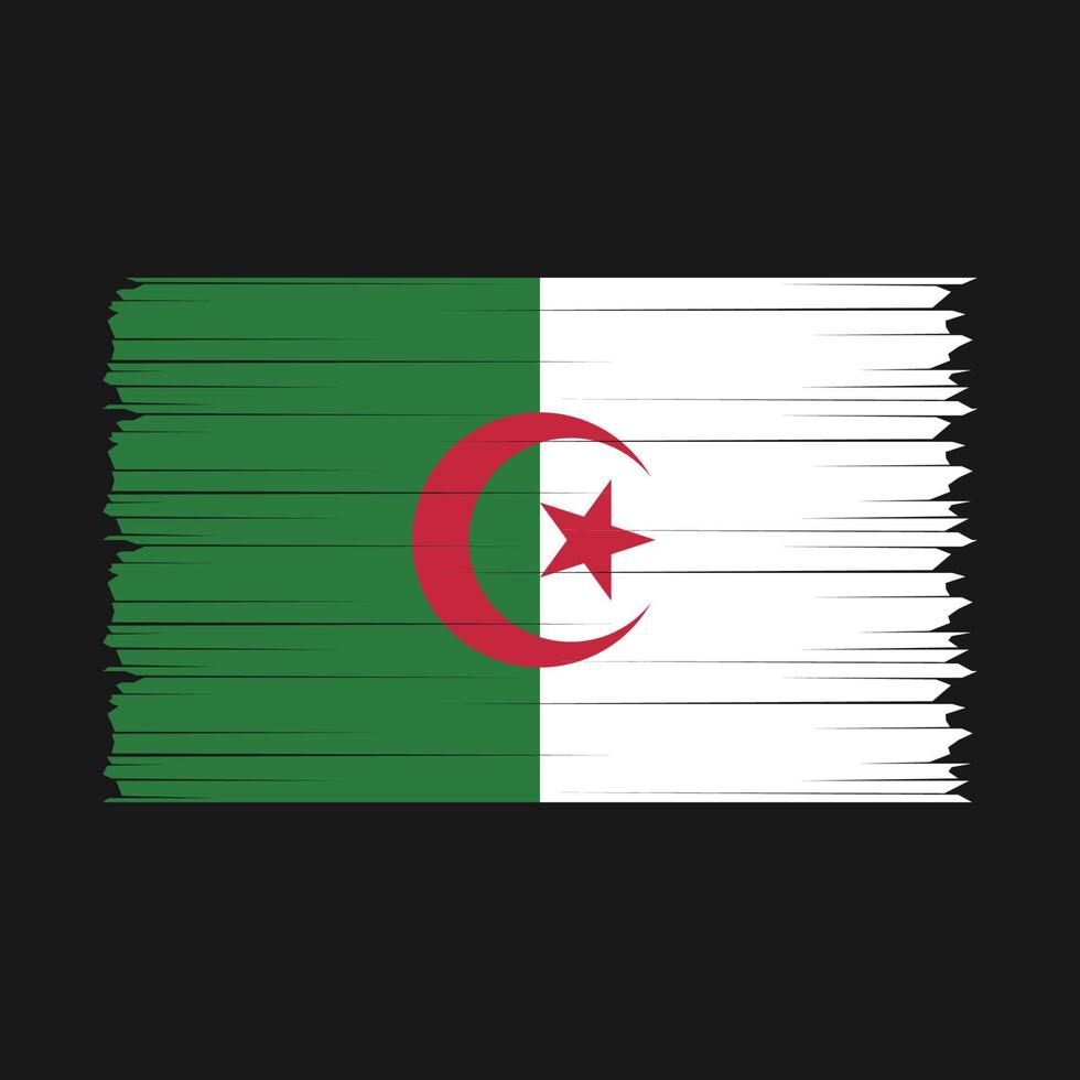 algeria bandiera spazzola vettore