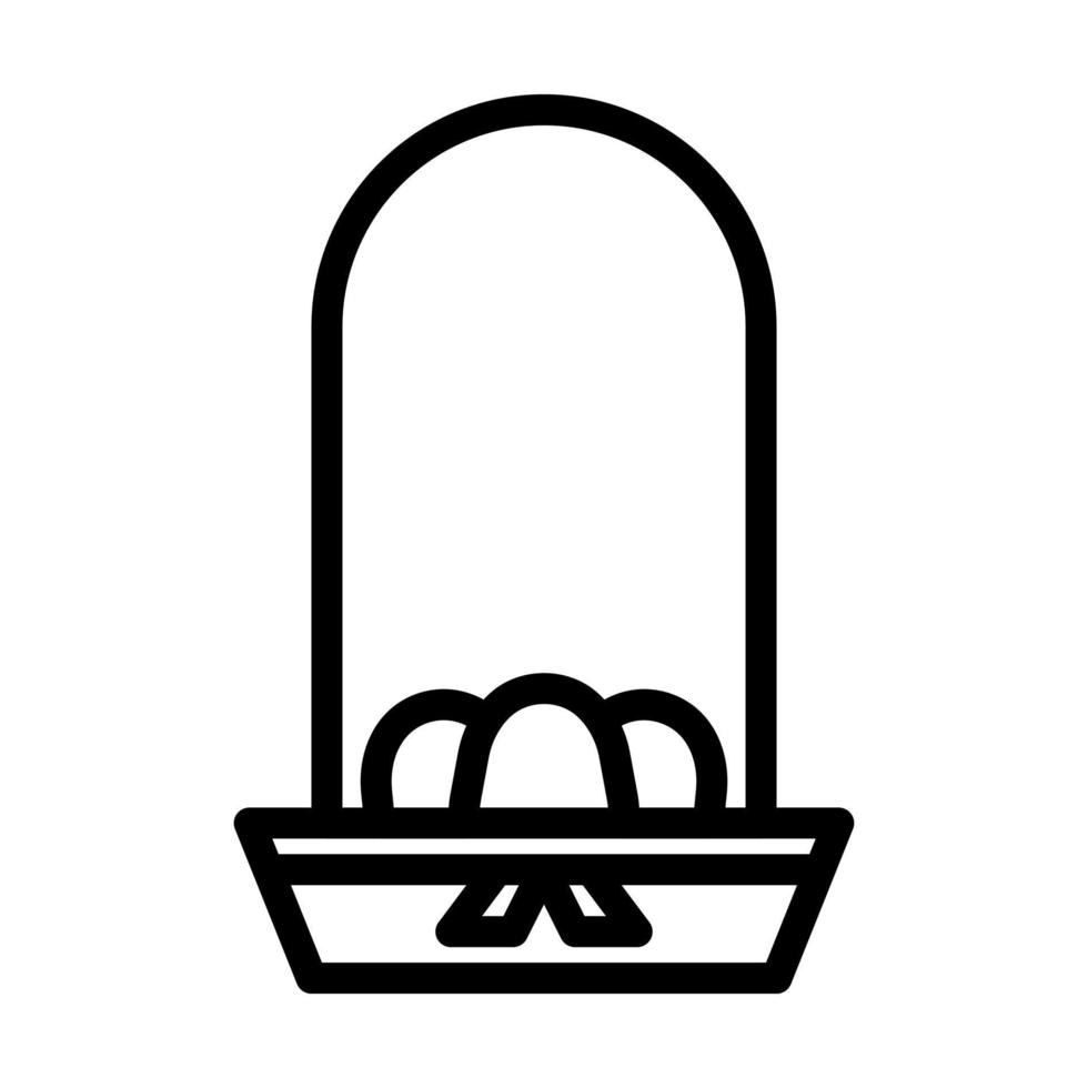cestino uovo icona schema stile Pasqua illustrazione vettore elemento e simbolo Perfetto.