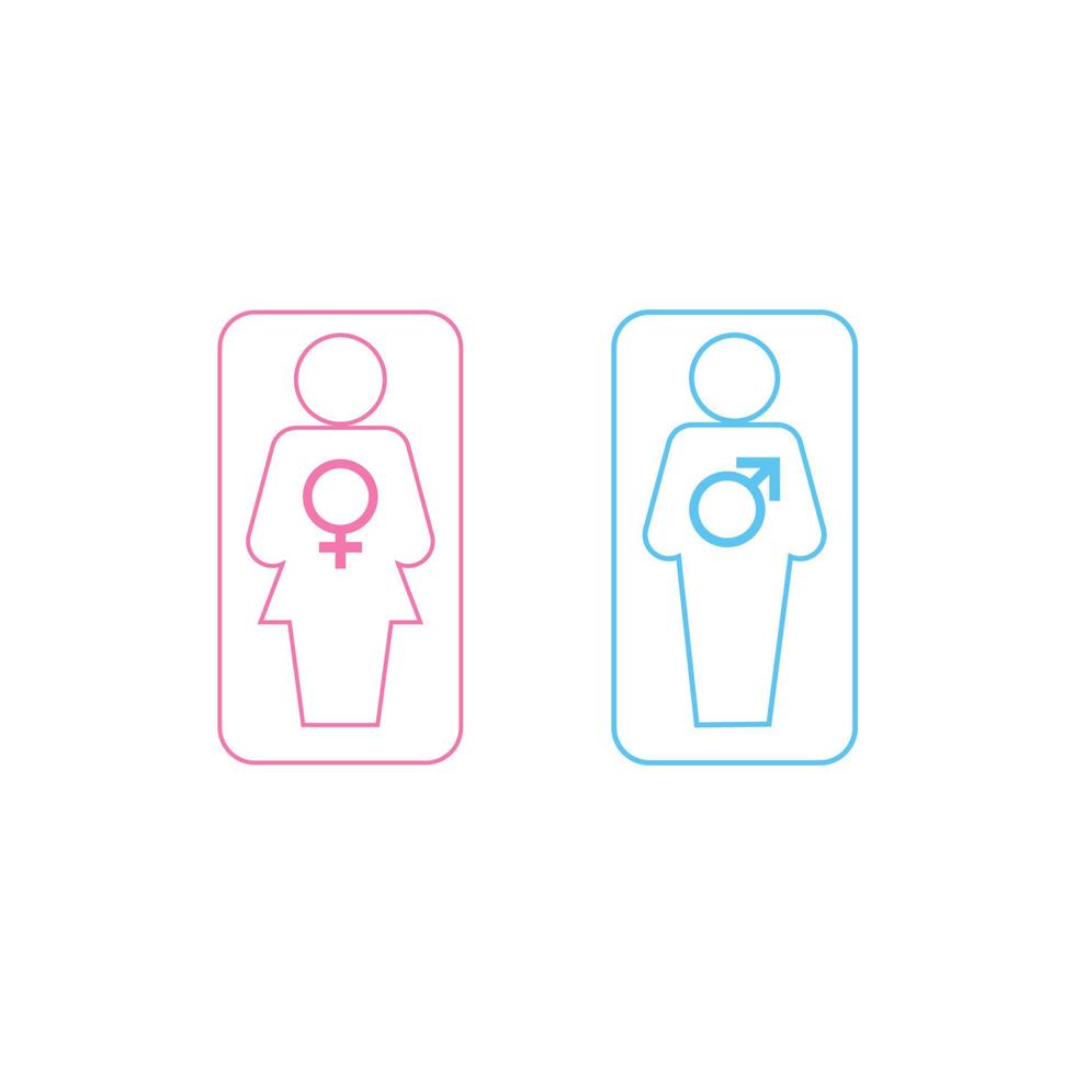 cartello maschio femmina per logo o icona vettore