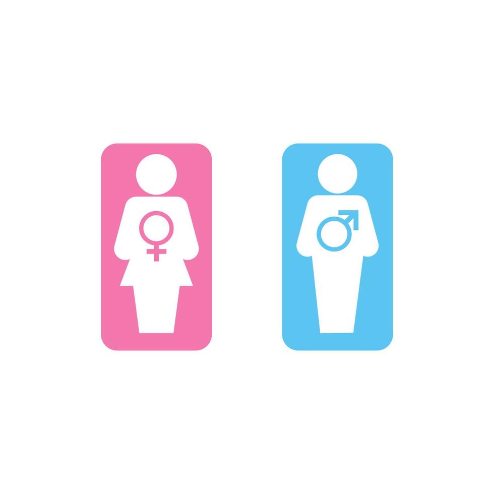 cartello maschio femmina per logo o icona vettore