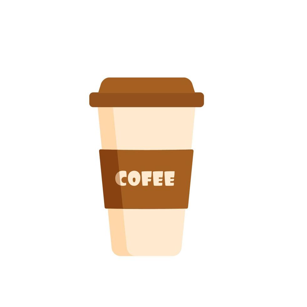 delizioso cofee carta tazza icona. bevanda vettore illustrazione design