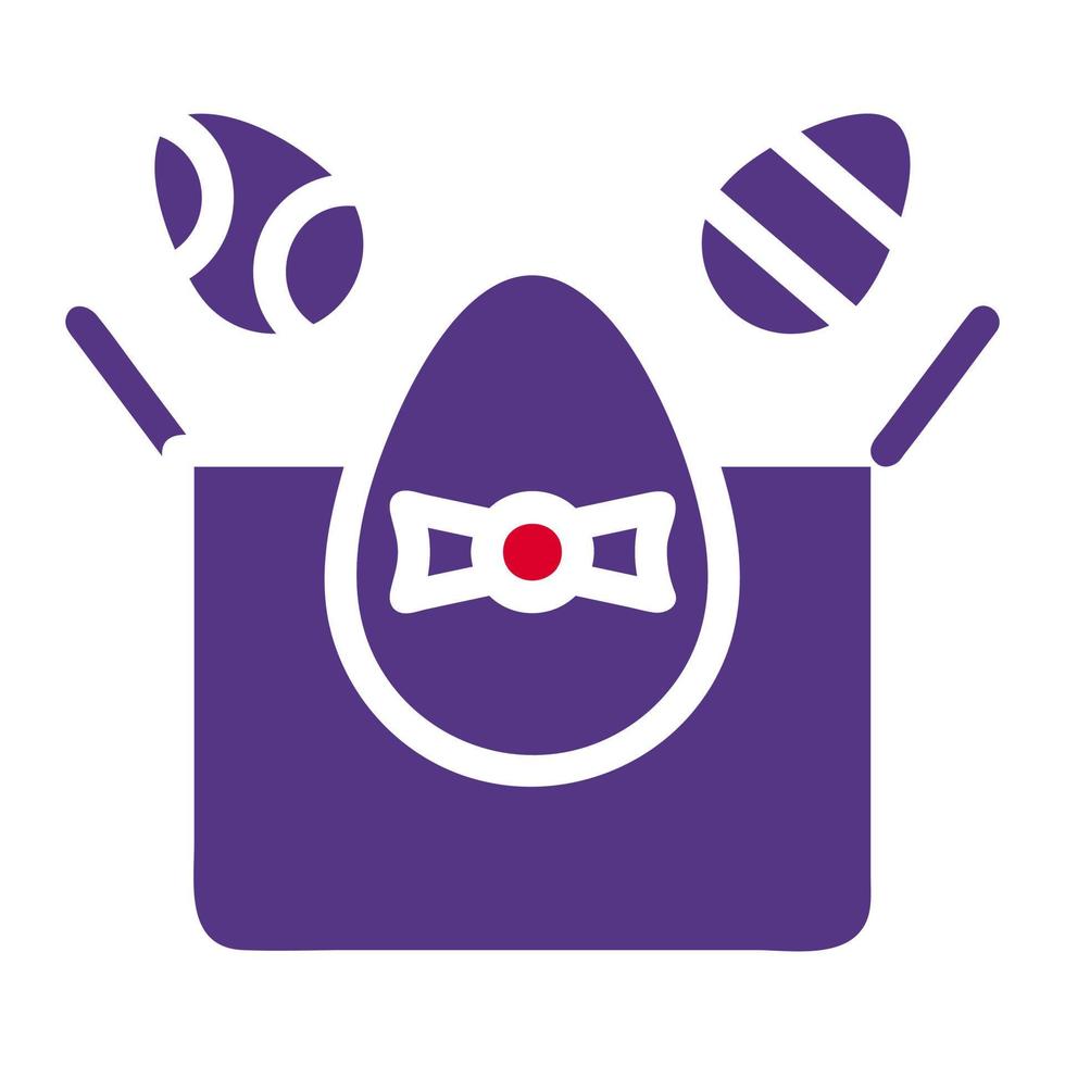 regalo uovo icona solido rosso viola stile Pasqua illustrazione vettore elemento e simbolo Perfetto.