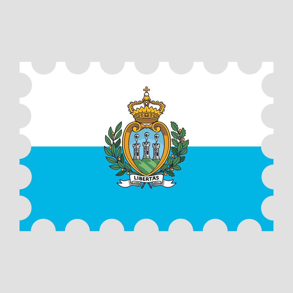 affrancatura francobollo con san Marino bandiera. vettore illustrazione.