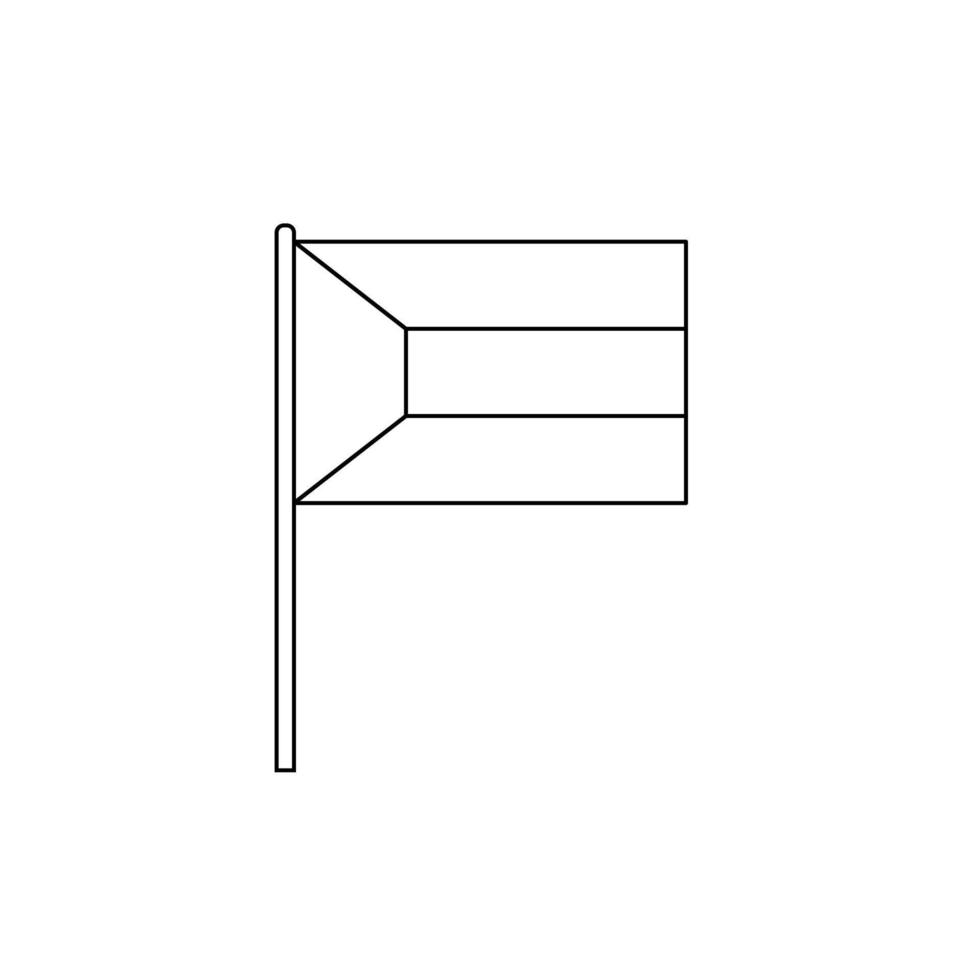 nero schema bandiera su di Kuwait. magro linea icona vettore