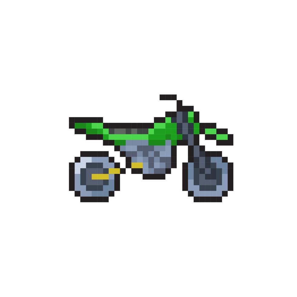 motocross nel pixel arte stile vettore