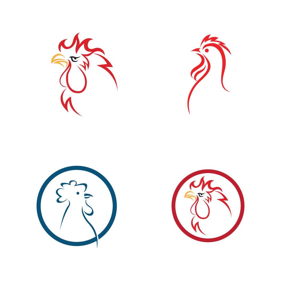 Gallo logo immagini illustrazione design vettore