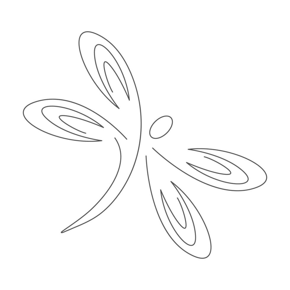 libellula logo icona design vettore