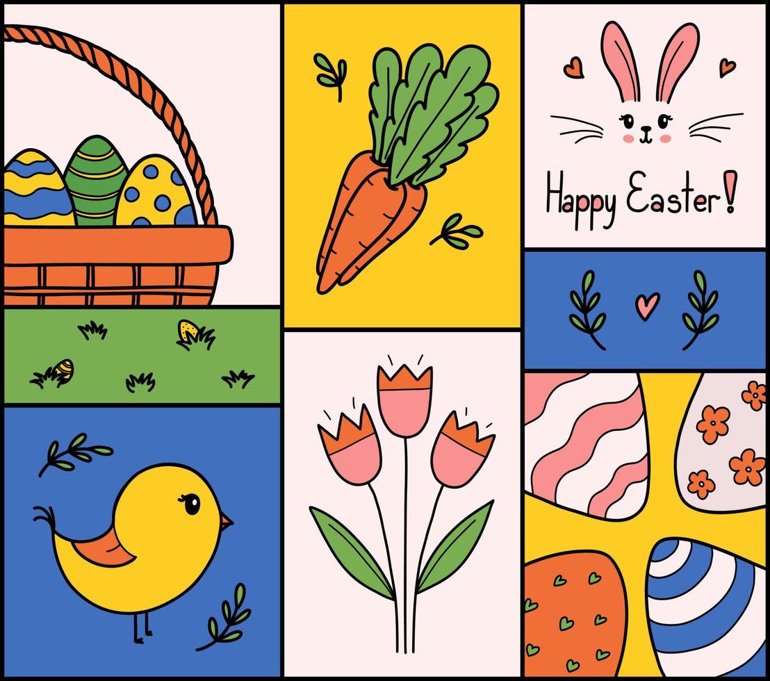 Pasqua carta vettore illustrazione.