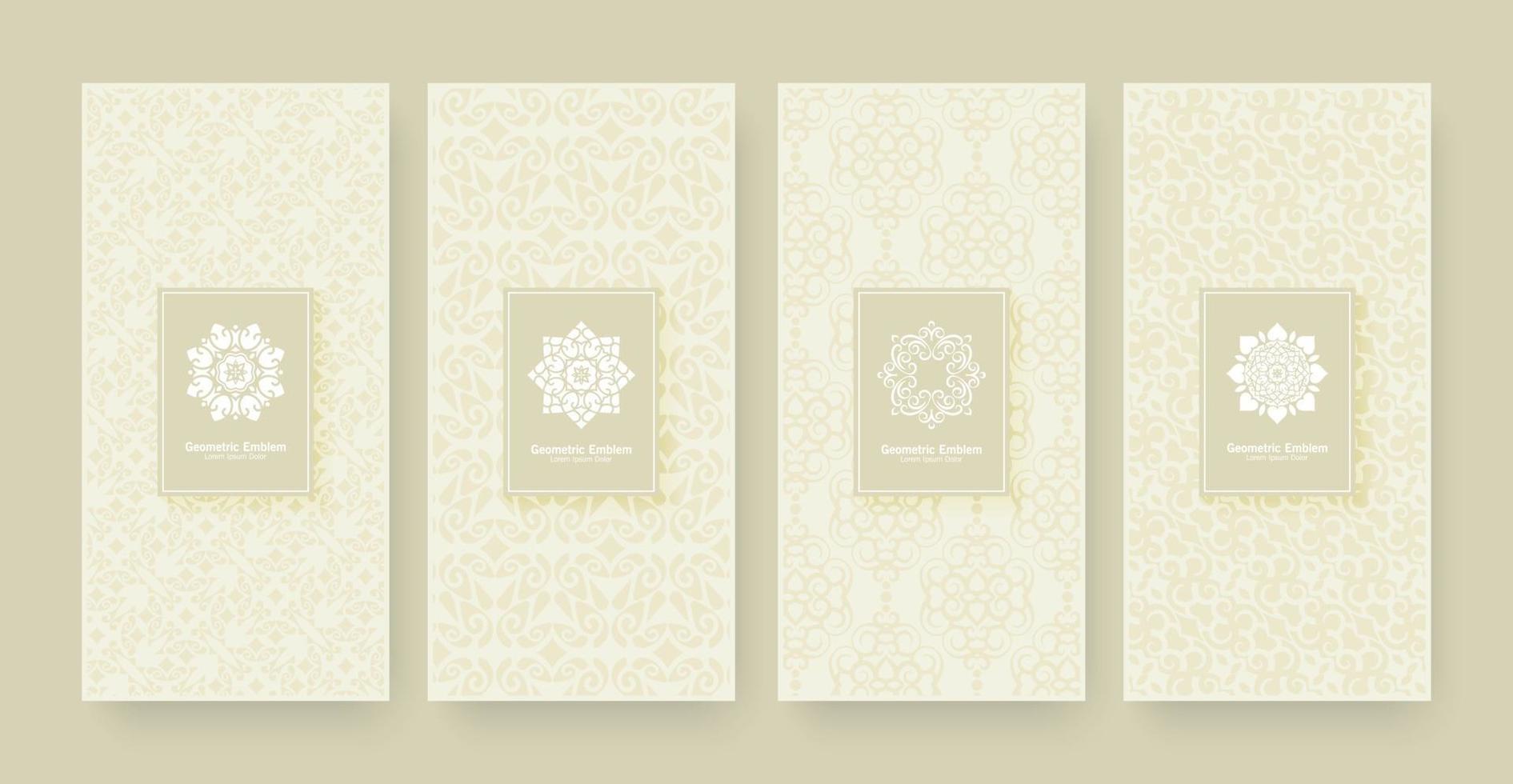 elegante banner ornamento pattern design sfondo vettore