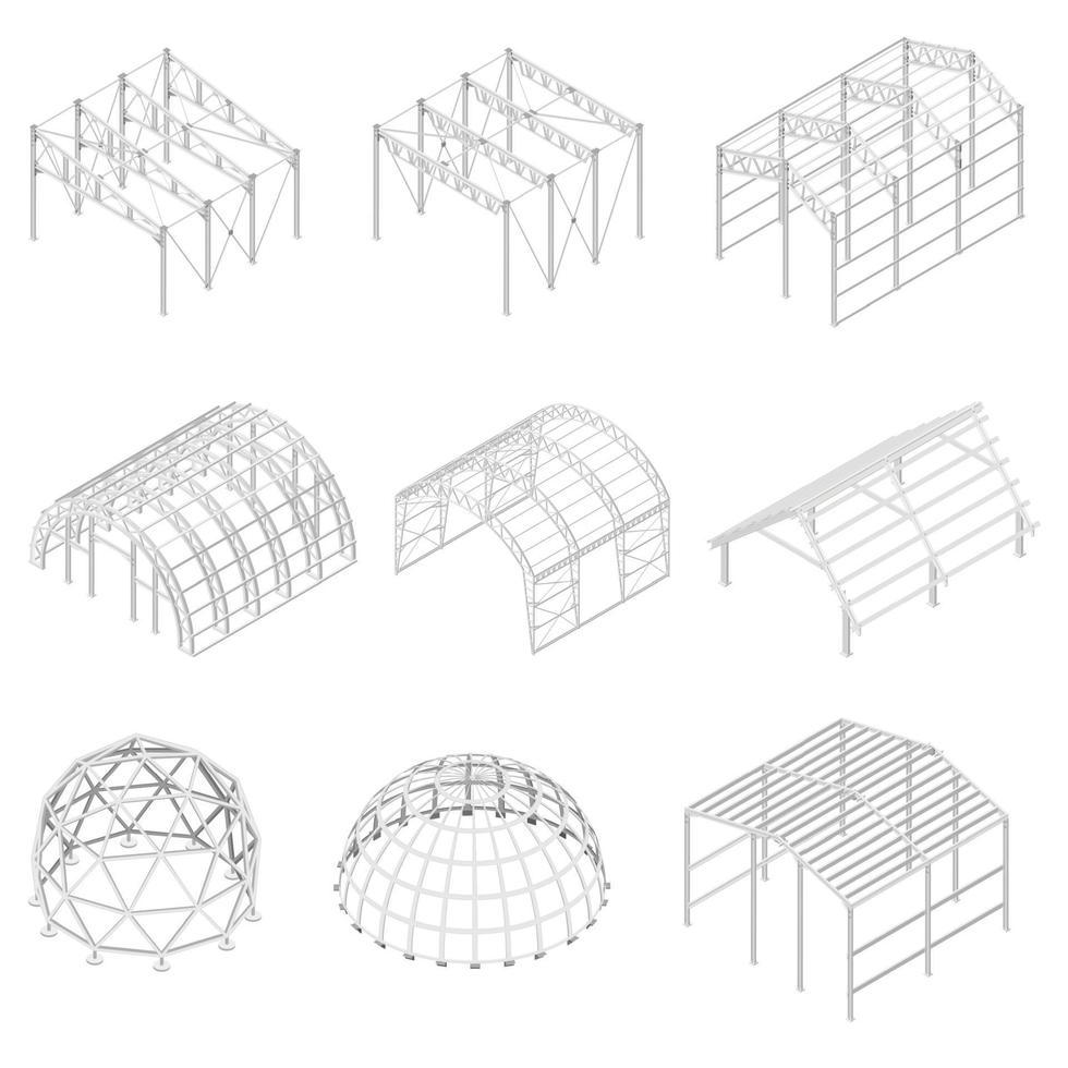 metallo costruzioni impostato vettore