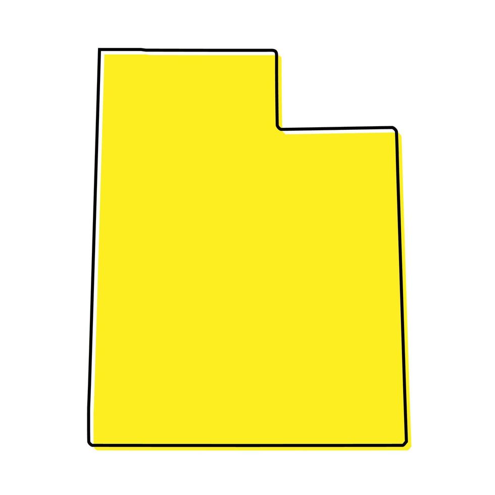 semplice schema carta geografica di Utah è un' stato di unito stati. stilizzato vettore