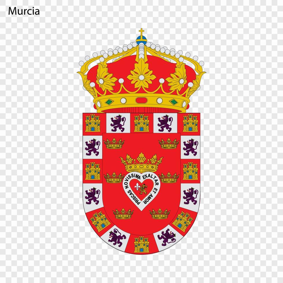 emblema di murcia. città di Spagna vettore