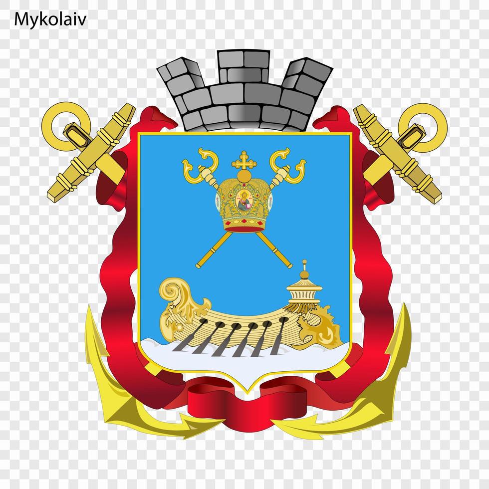 emblema di città di Ucraina vettore