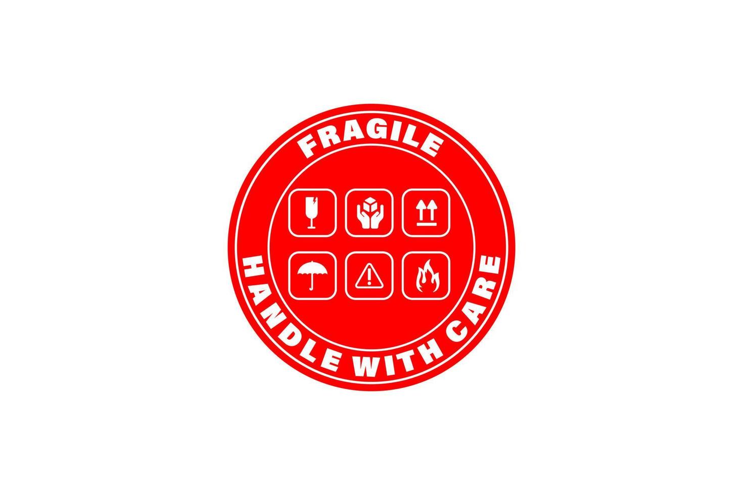 fragile etichetta design vettore