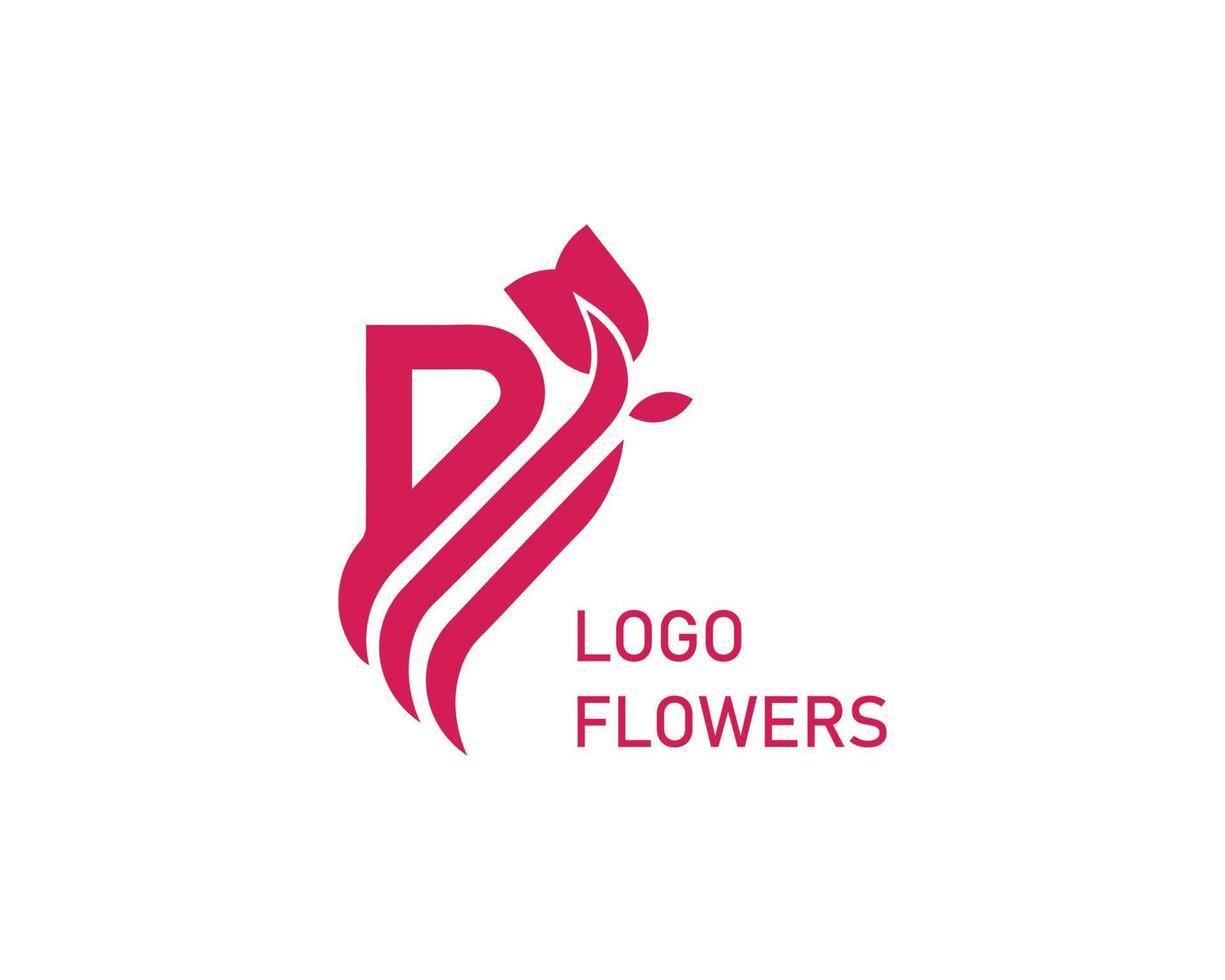 logo di fiori e Rose per giardini e fiore negozi vettore