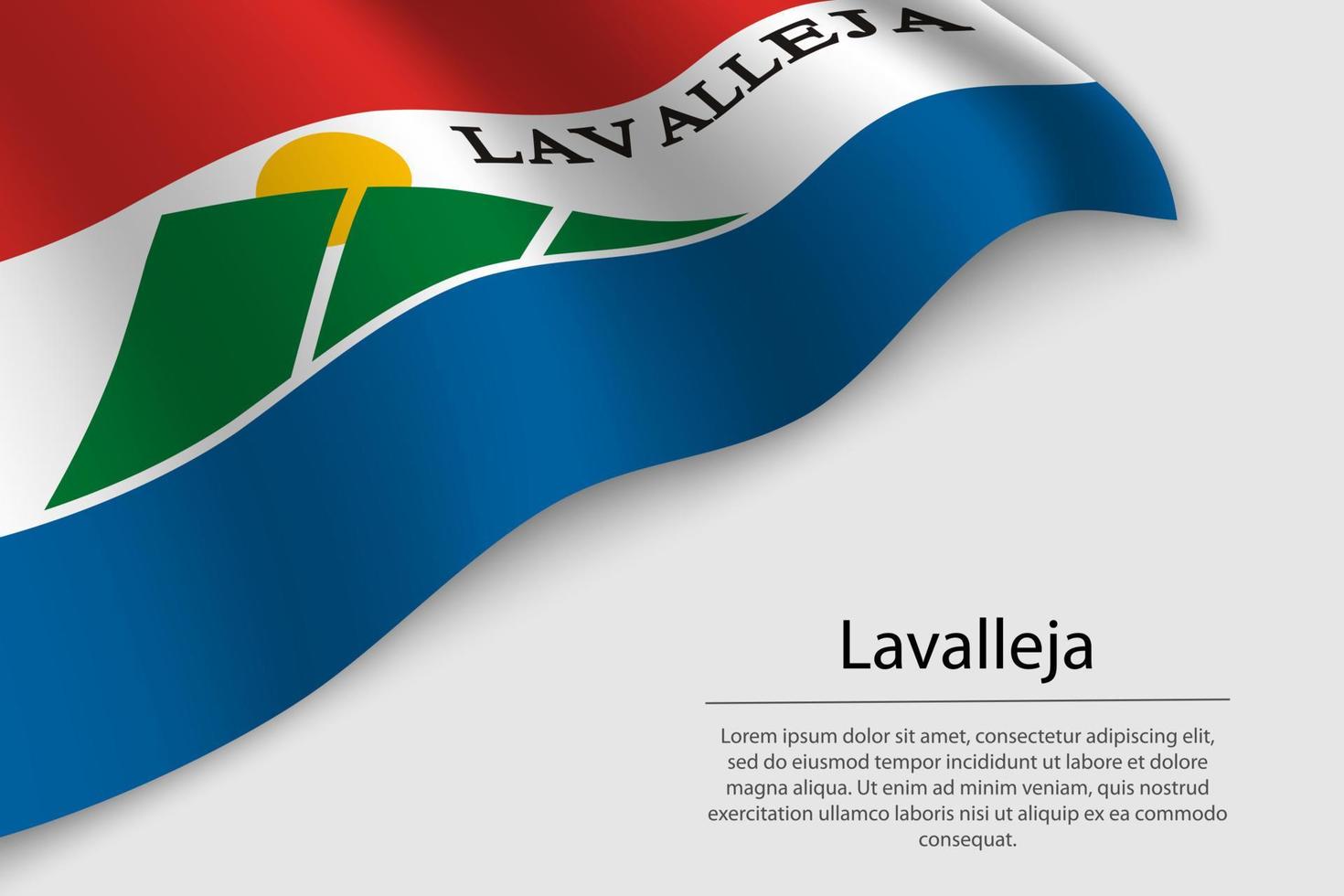 onda bandiera di lavalleja è un' stato di Uruguay. vettore
