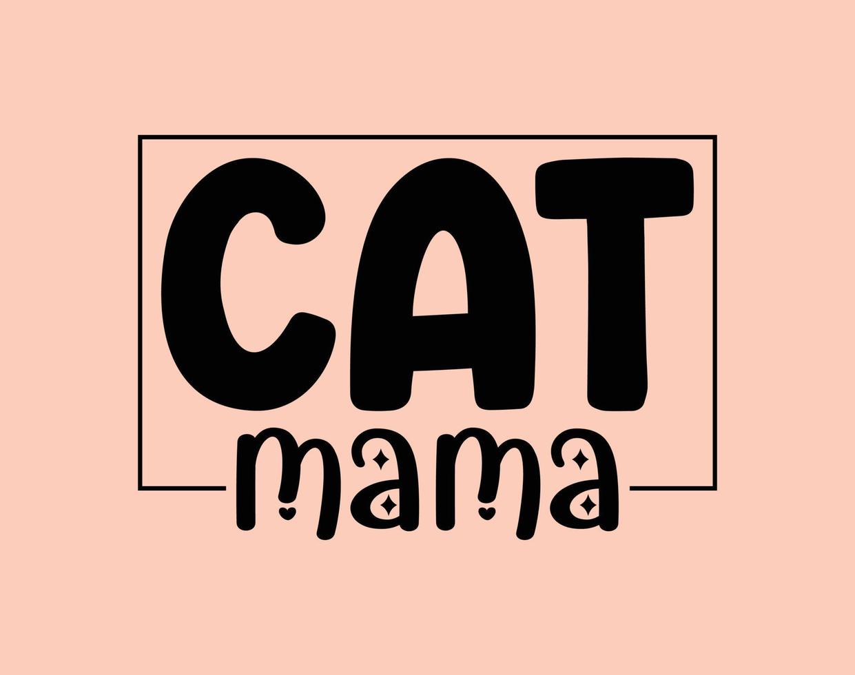 gatto mamma maglietta e abbigliamento design. mamma svg tagliare file, La madre di giorno disegnato a mano lettering frase, isolato tipografia, di moda illustrazione per stampe su manifesti e carte. vettore