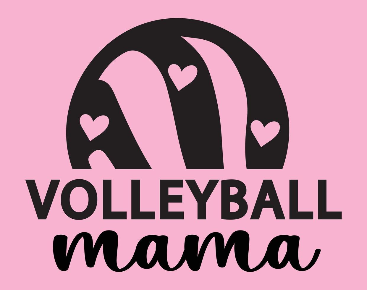 pallavolo mamma, tipografia maglietta vettore arte per La madre di giorno, mamma, mamma, svg, tipografia t camicia design