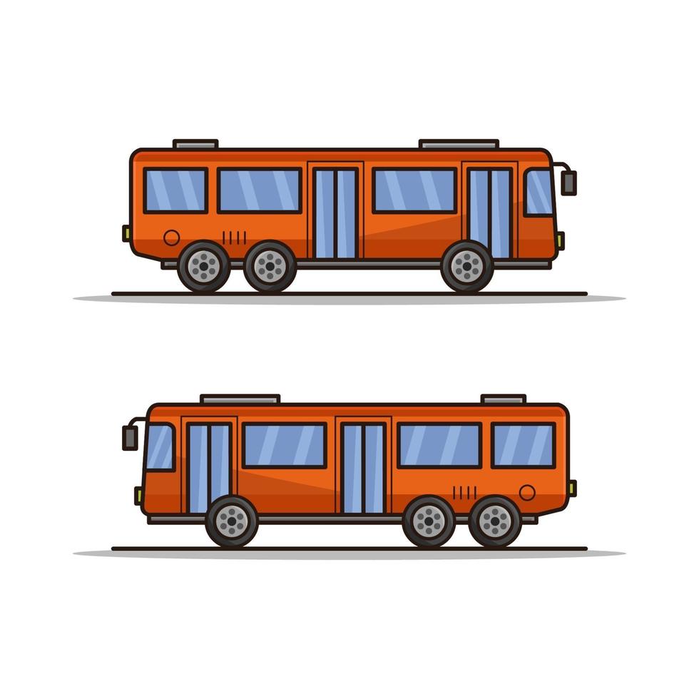 autobus urbano illustrato sullo sfondo vettore