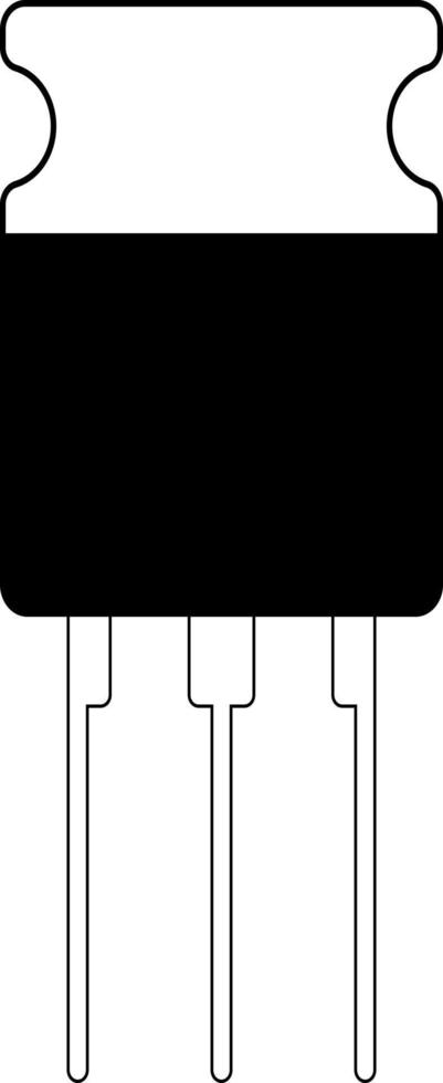 transistor è un' semiconduttore elemento icona vettore