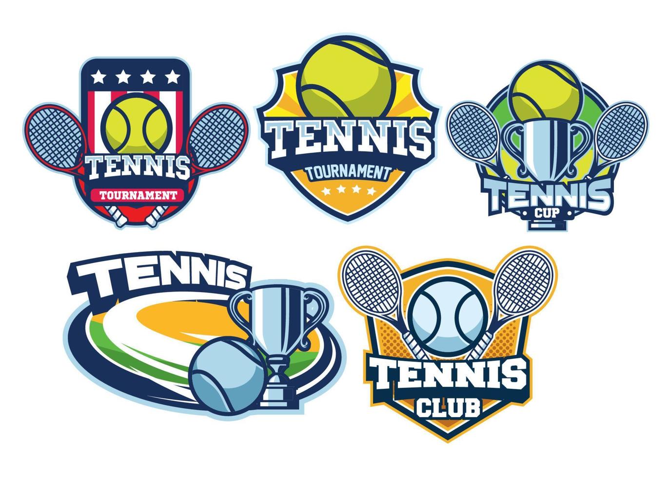 tennis distintivo design impostato vettore