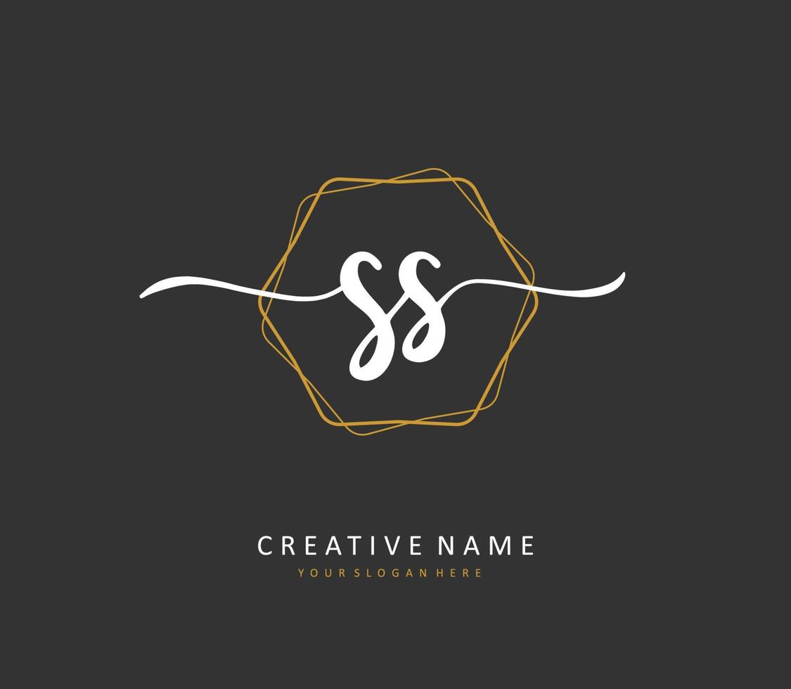 S ss iniziale lettera grafia e firma logo. un' concetto grafia iniziale logo con modello elemento. vettore