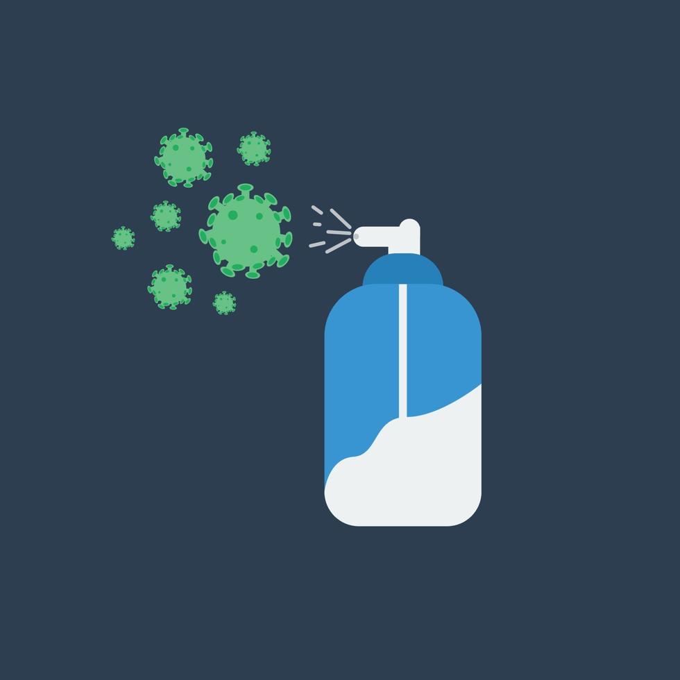 illustrazione vettoriale di bottiglia disinfettante per le mani