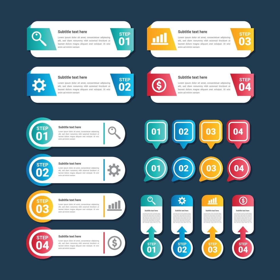 impostato di Infografica elemento disegni vettore