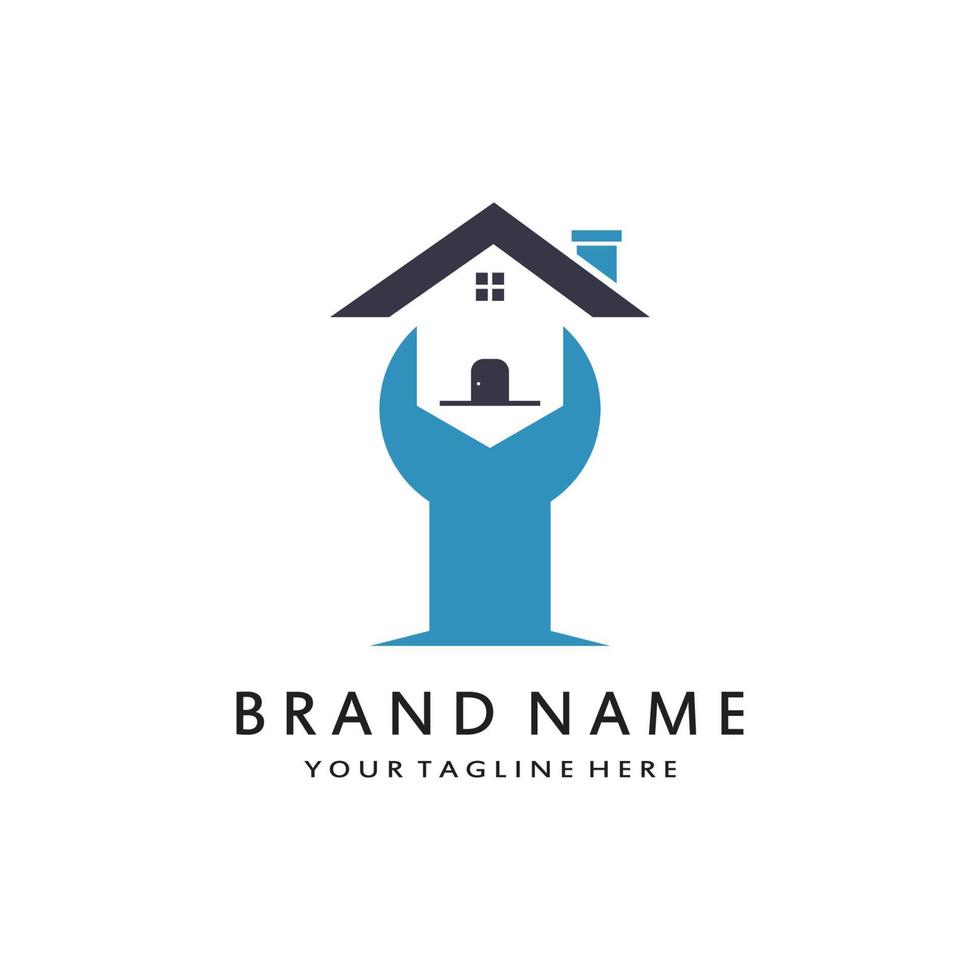 vettore logo design illustrazione costruzione, casa miglioramento e edificio logo design modello