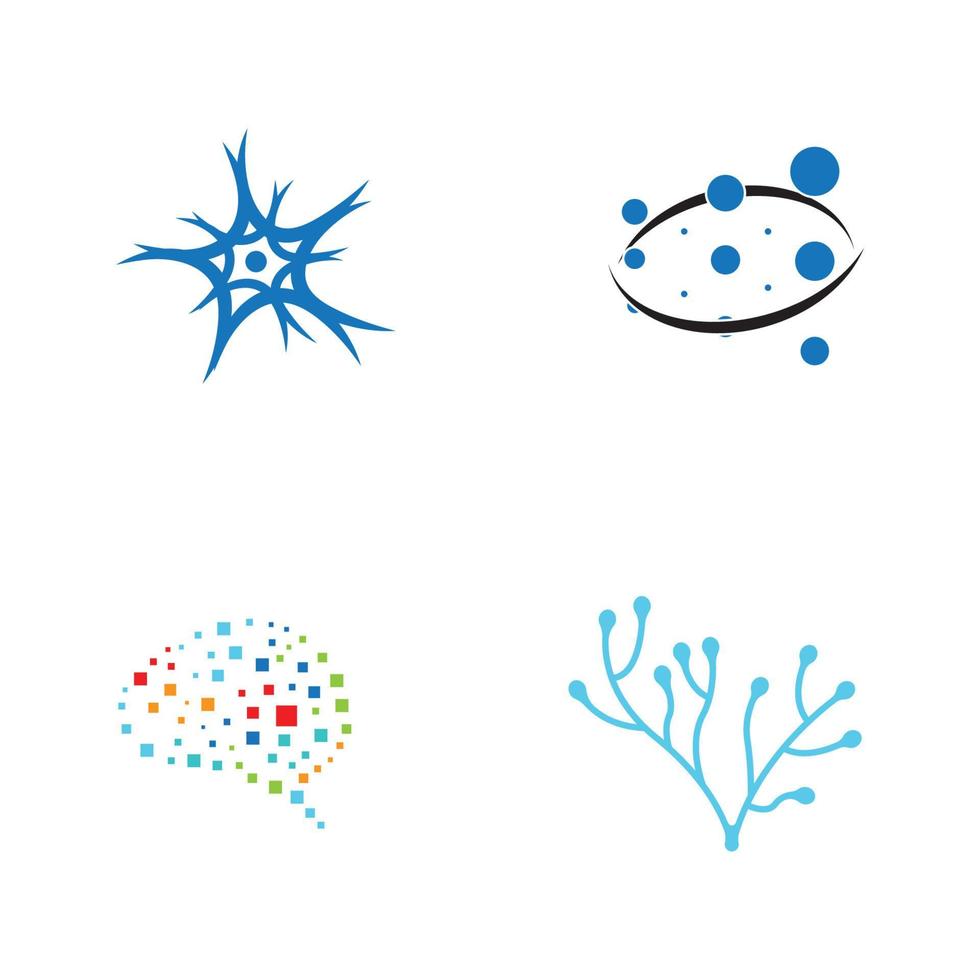 nervo cellula logo o neurone logo con vettore modello