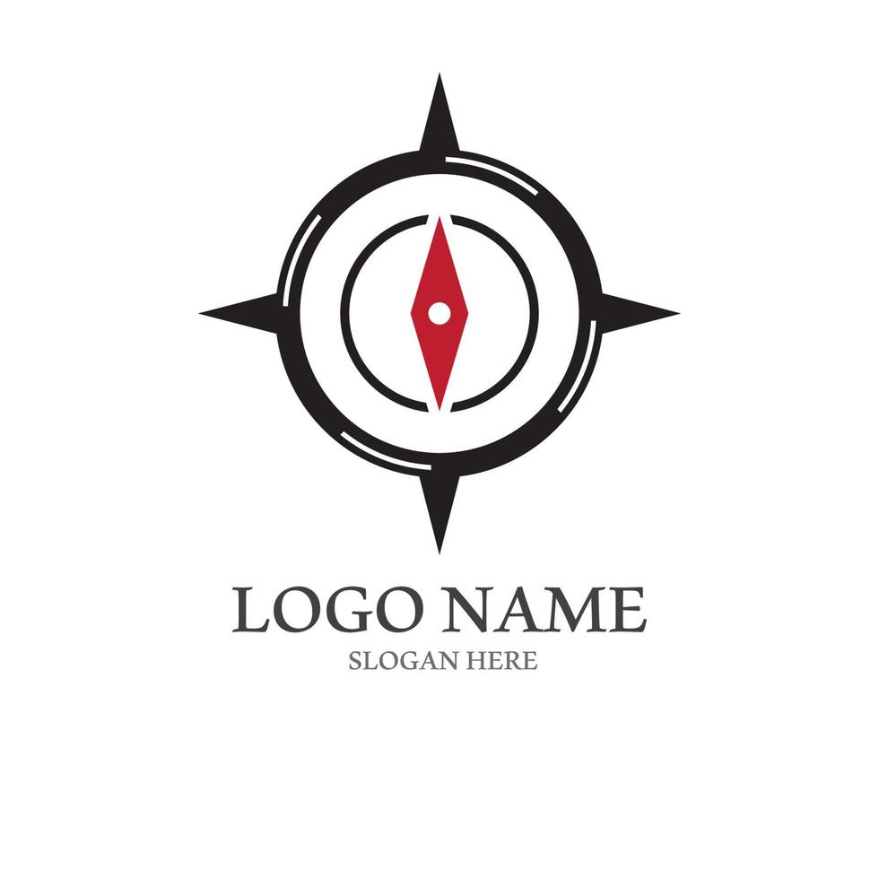 bussola logo e simbolo con vettore concetto illustrazione modello