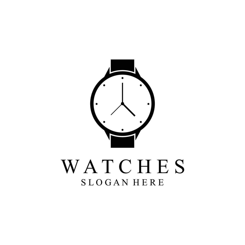 orologio logo modello per orologio o allarme. vettore