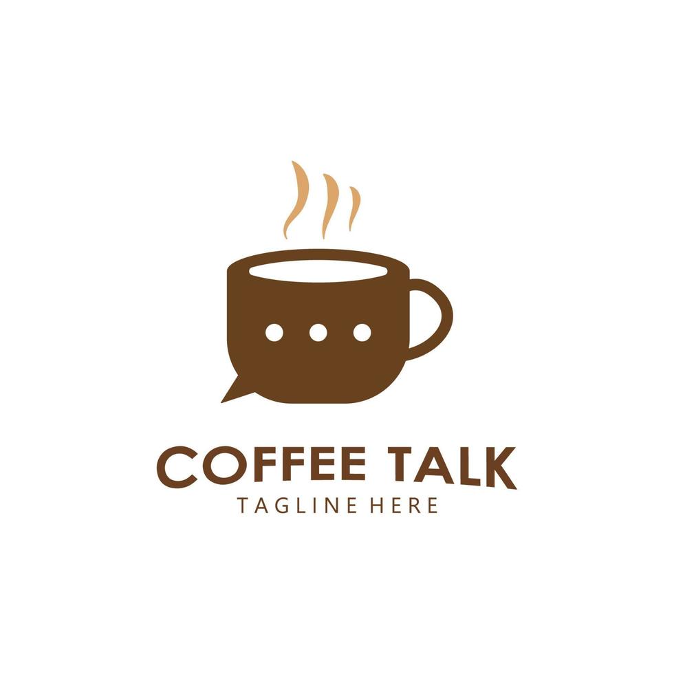 caffè parlare vettore logo modello per caffè negozio attività commerciale.
