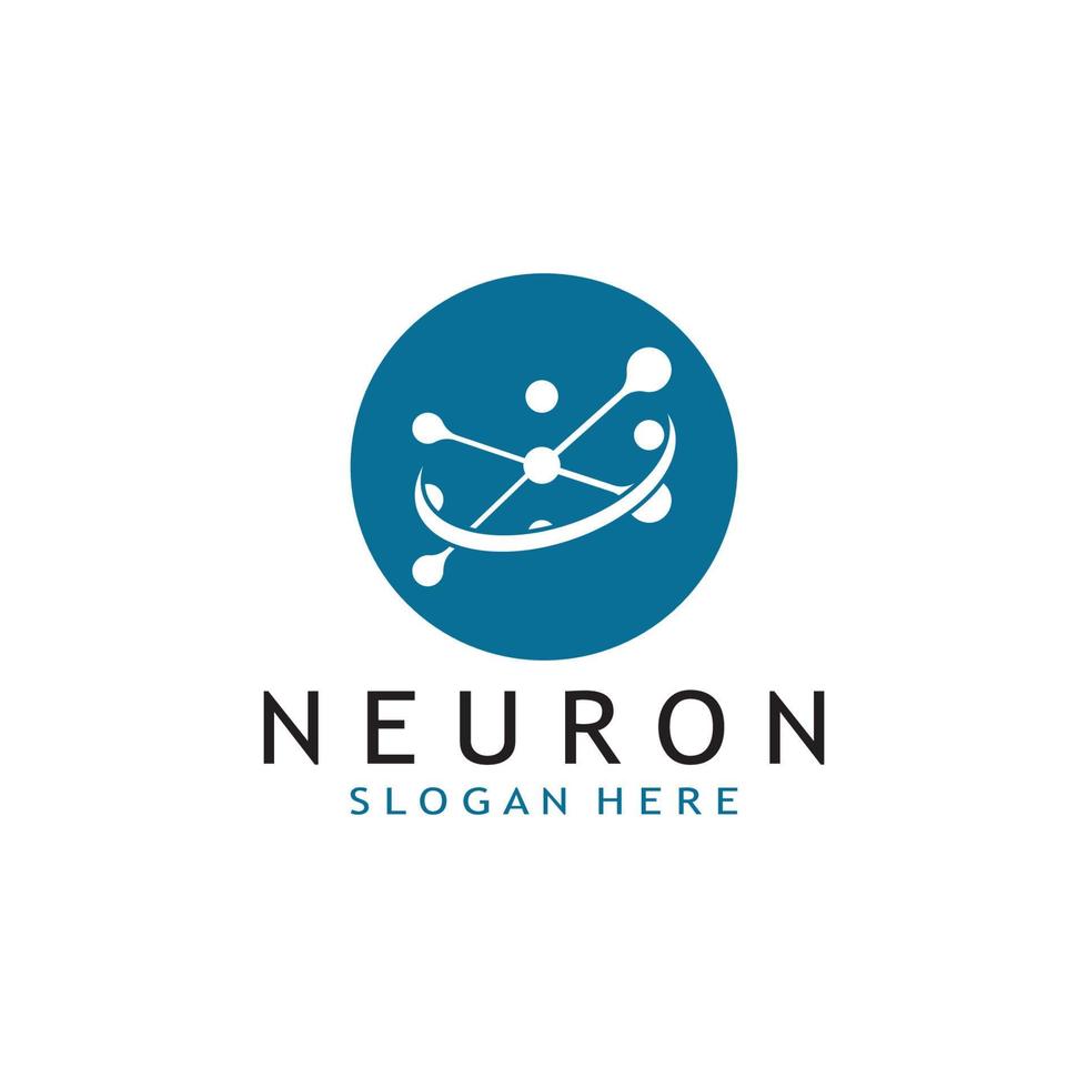 nervo cellula logo o neurone logo con vettore modello