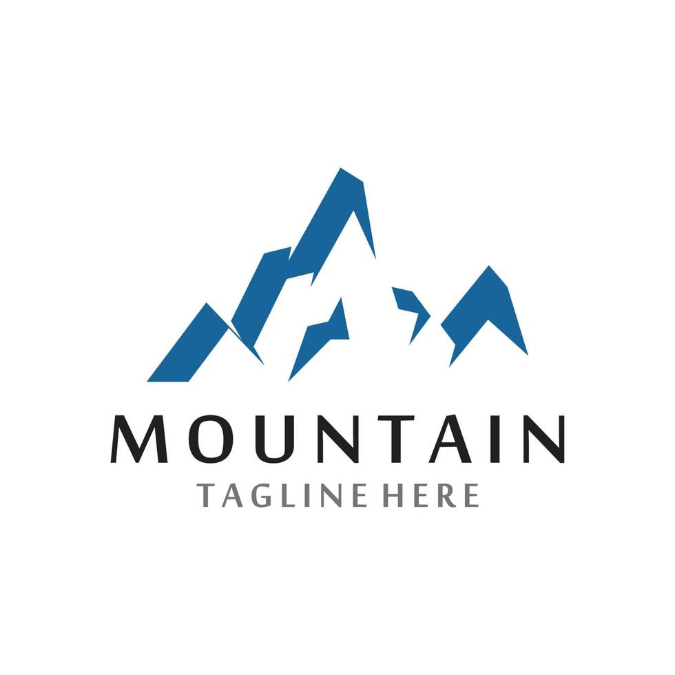 logo icona di montagna vettore