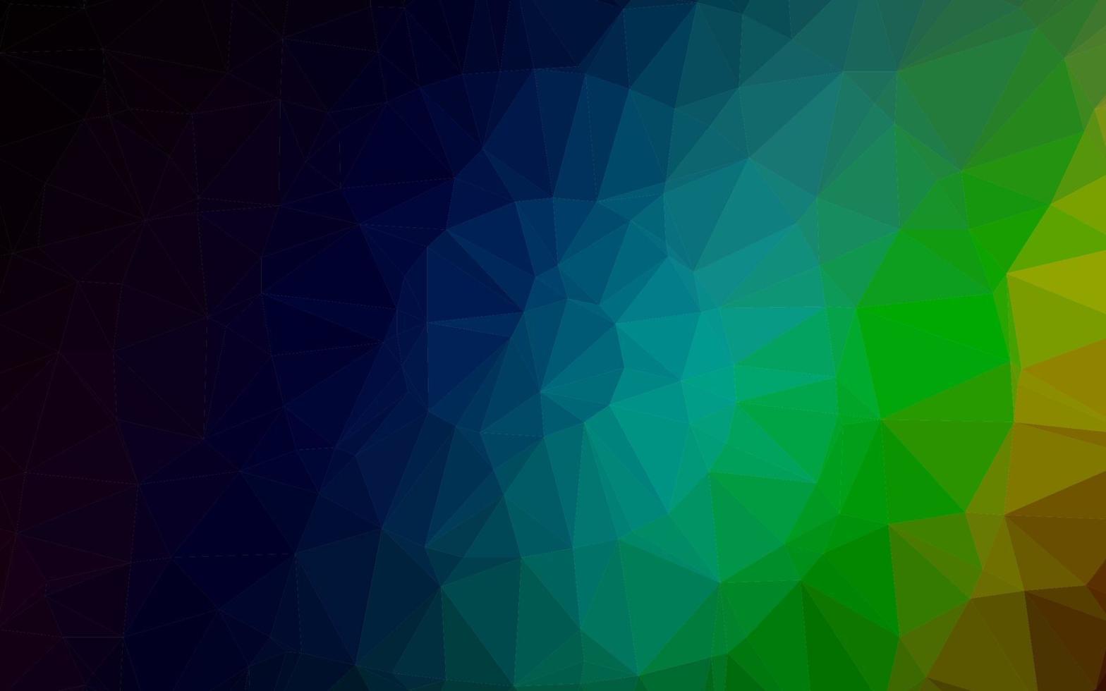 multicolore scuro, struttura poligonale astratta di vettore arcobaleno.