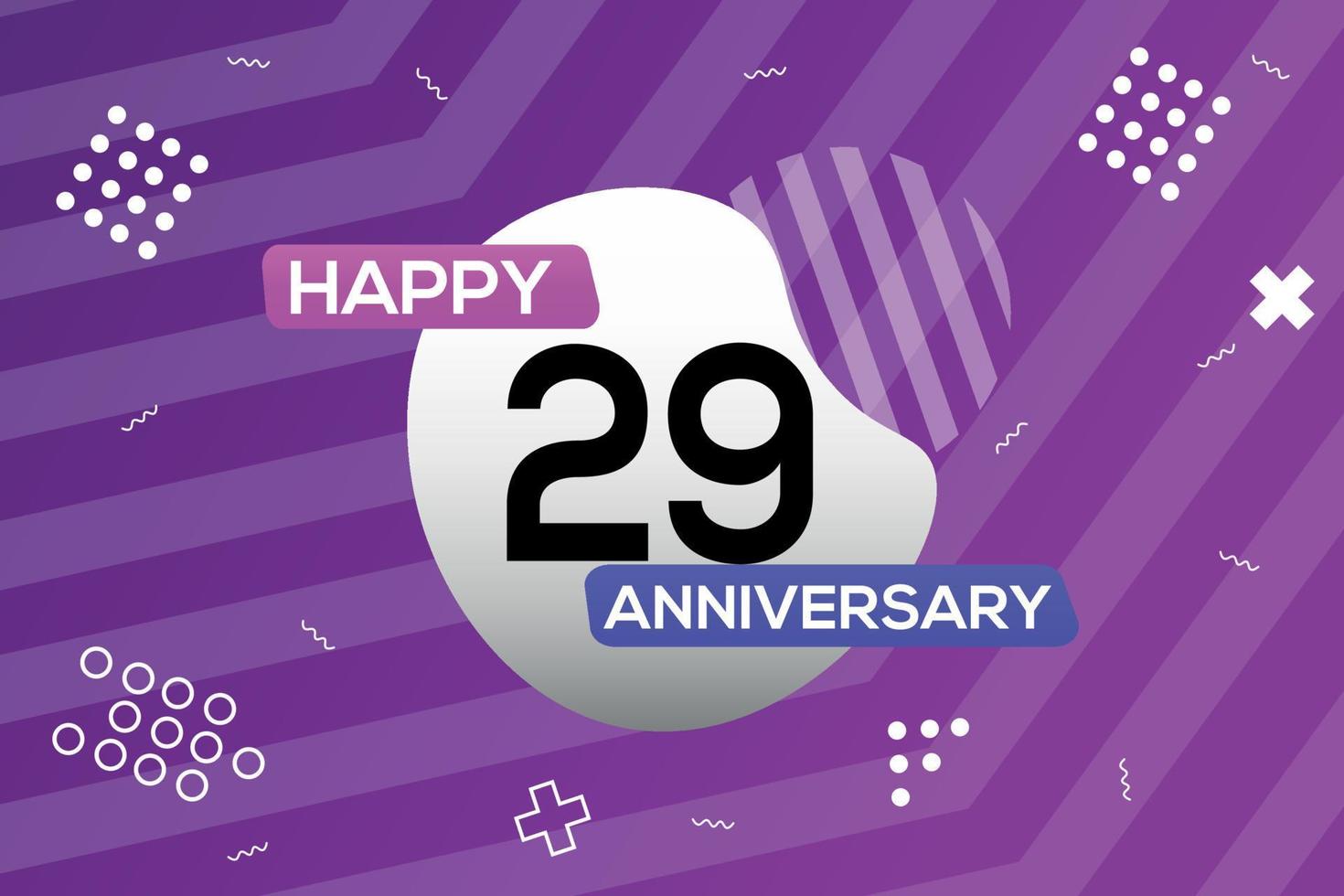 29th anno anniversario logo vettore design anniversario celebrazione con colorato geometrico forme astratto illustrazione