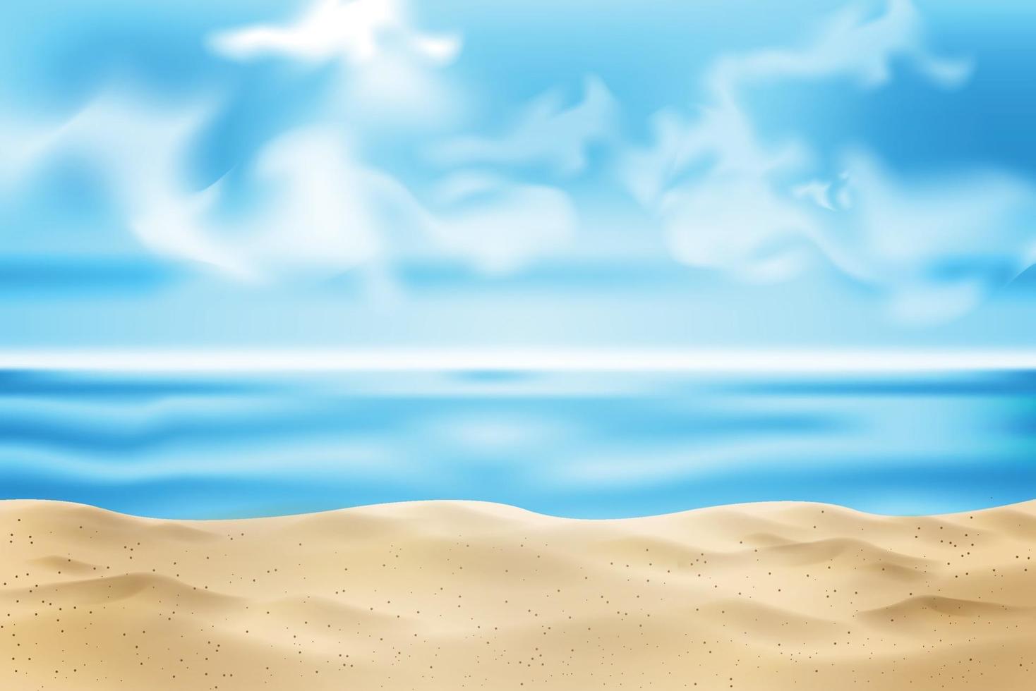 spiaggia e sfondo del cielo vettore