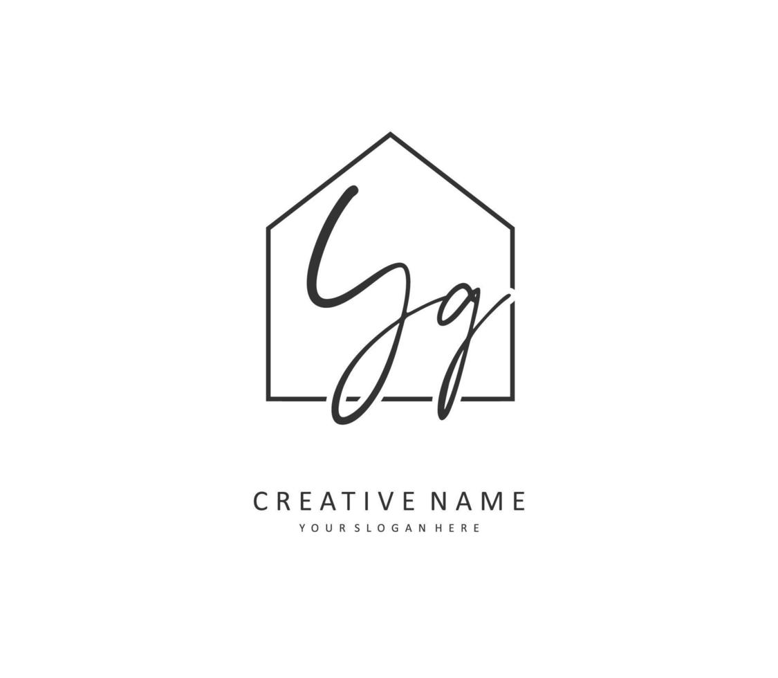 yg iniziale lettera grafia e firma logo. un' concetto grafia iniziale logo con modello elemento. vettore