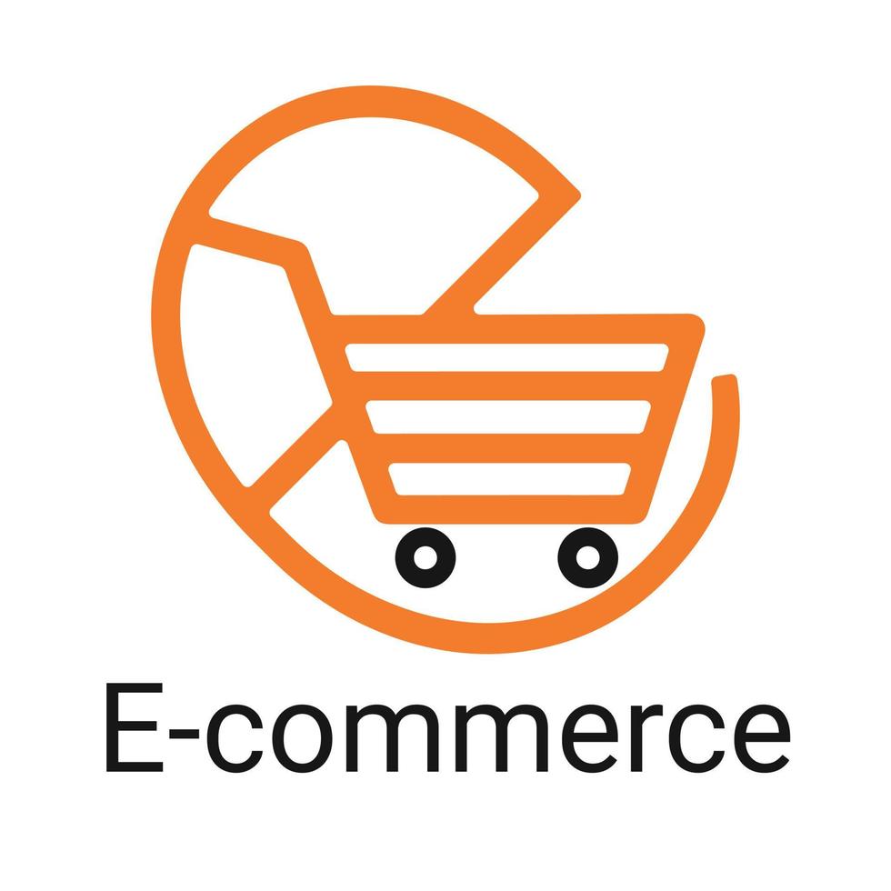 professionale astratto attività commerciale e-commerce logo design modello gratuito vettore