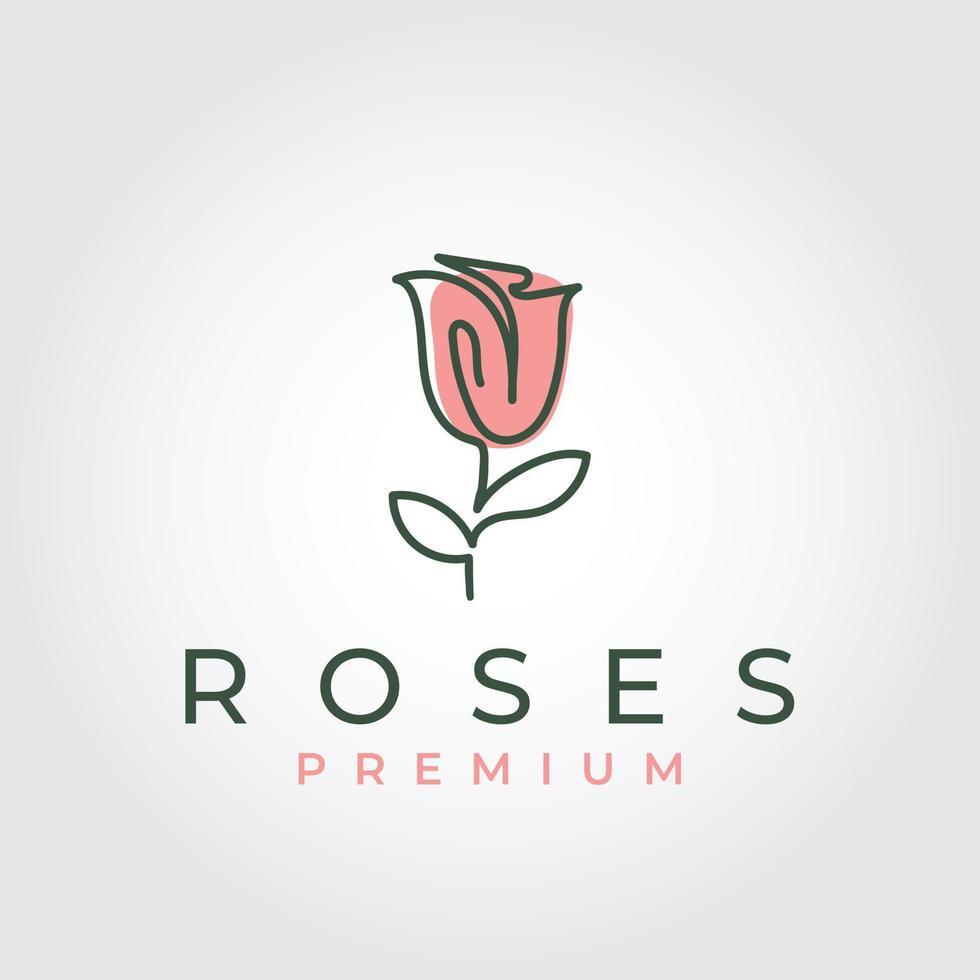 rosa fiore semplice logo simbolo vettore icona illustrazione design