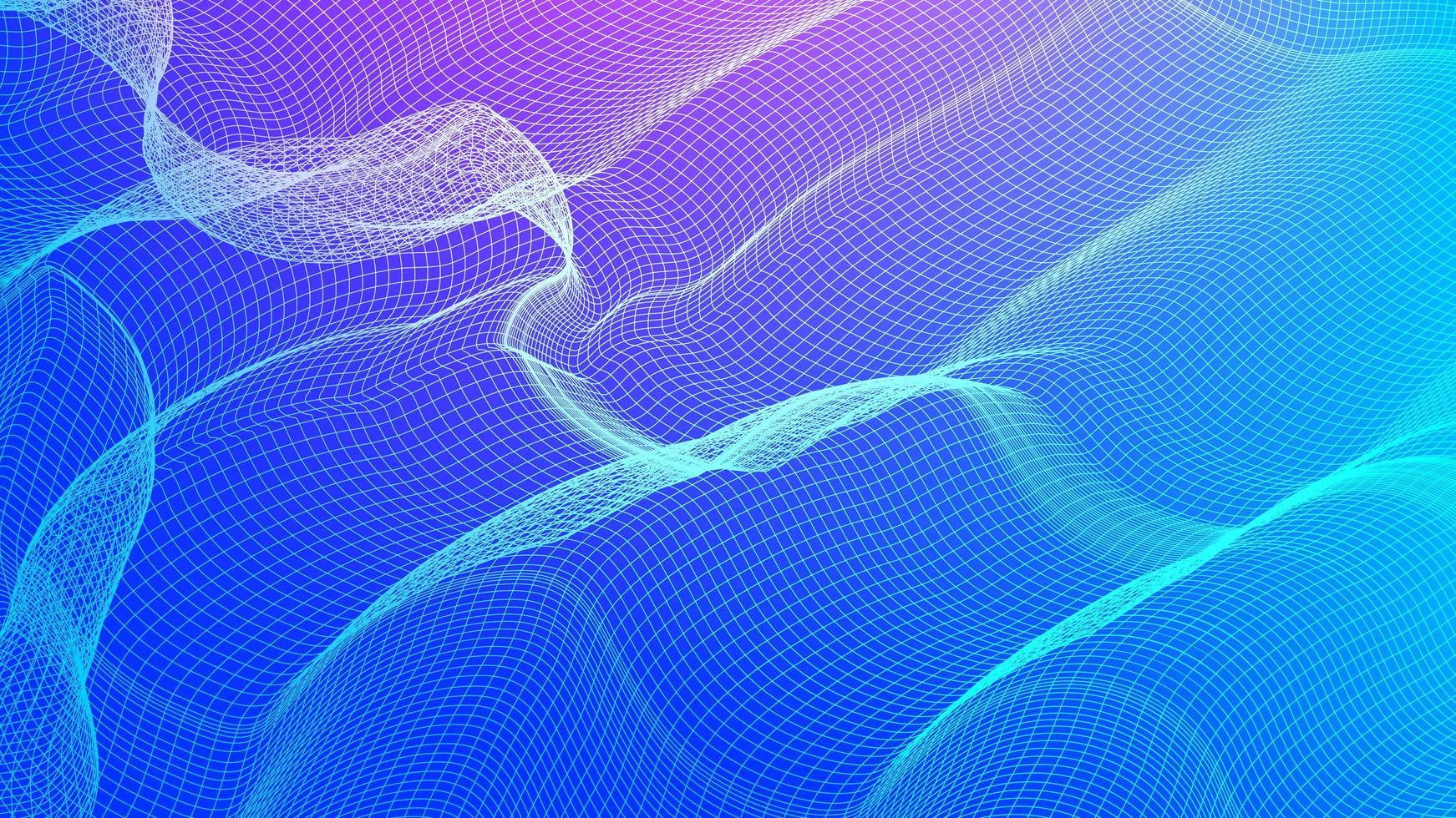 sfondo blu chiaro dell'onda sonora digitale, superficie ondulata delle particelle e design del concetto di onde sismiche vettore