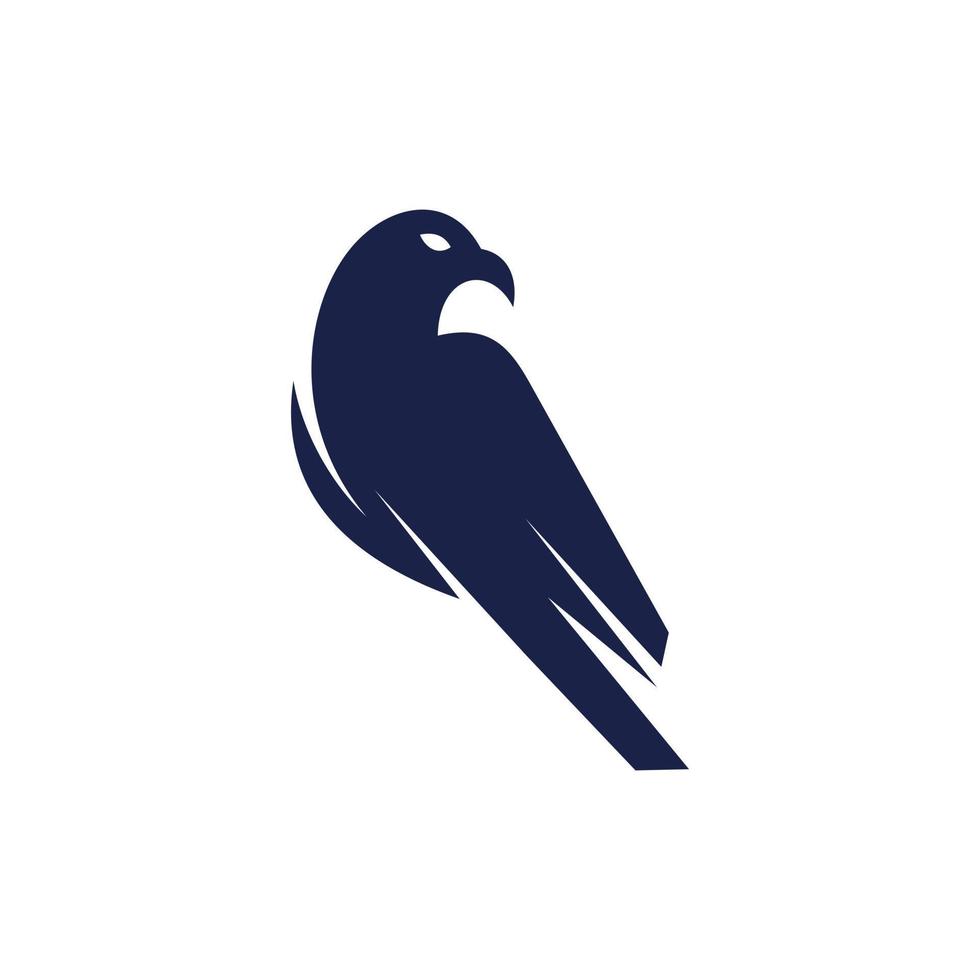 animale falco uccello silhouette creativo design vettore