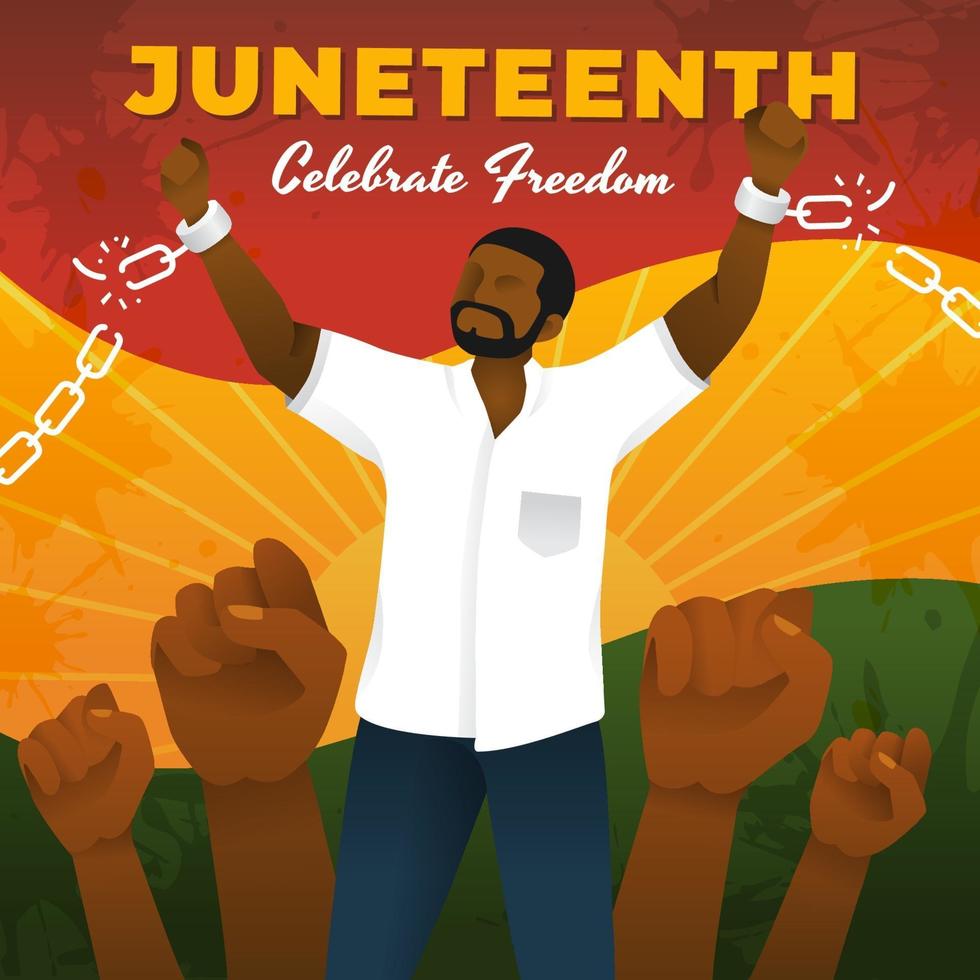 Juneteenth celebra la libertà vettore