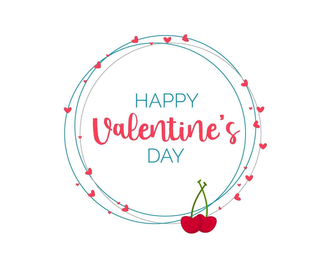 cartolina di San Valentino con cuore rosso. ti amo banner. poster o biglietto di auguri di San Valentino vacanza romantica. vettore